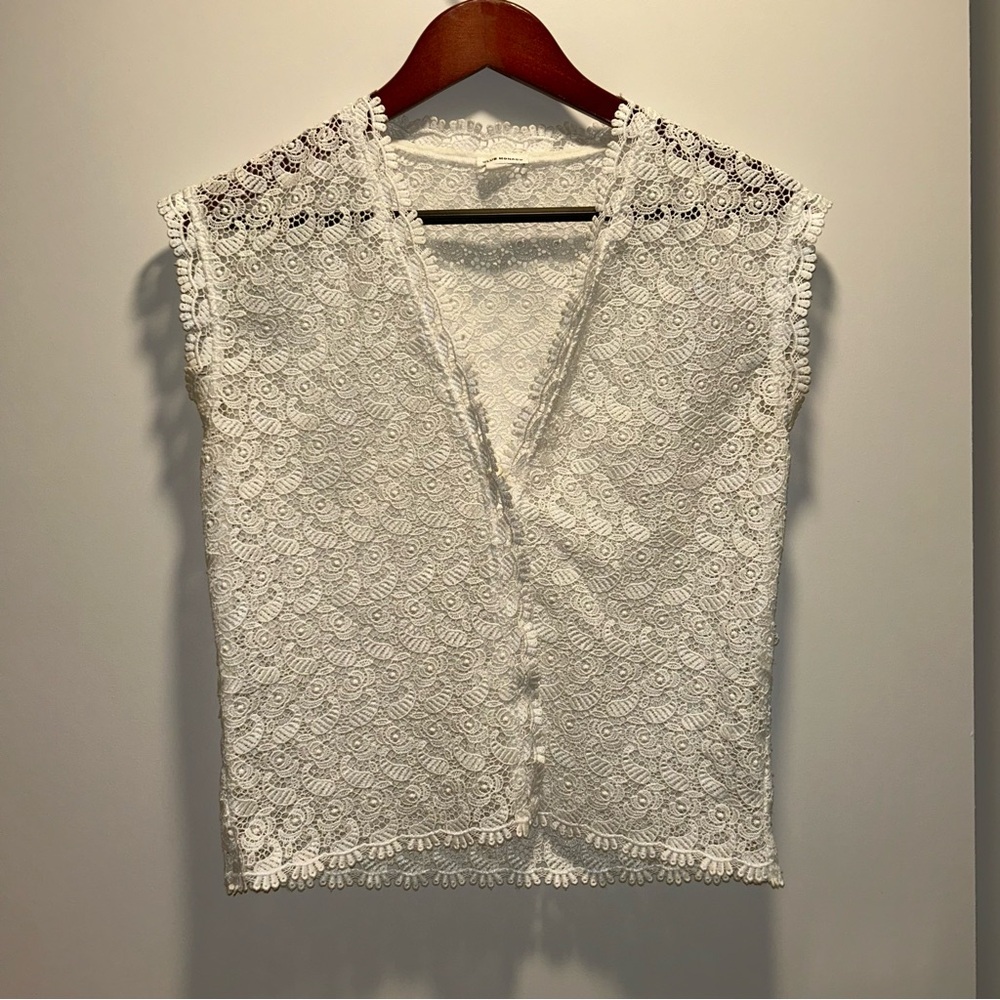 Club Monaco white lace vest - Picture 2 of 4